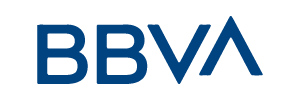 El logo de bbva sobre fondo blanco.